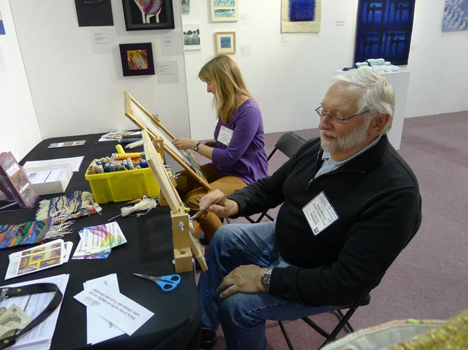 BTG members Jackie Bennett and Roger Dickinson demonstrating